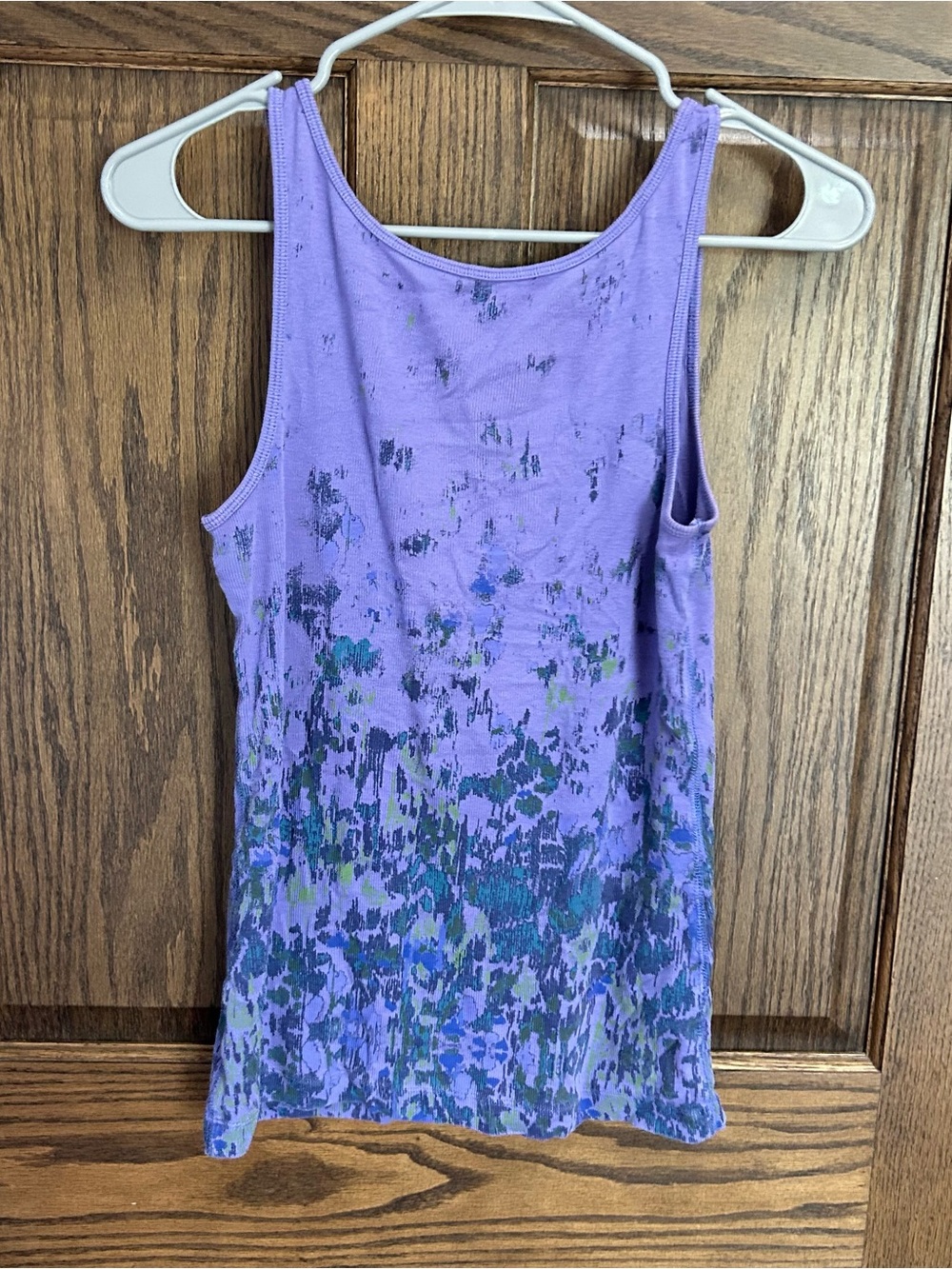 Eddie Bauer Purple Printed Tank Top - Picture 2 of 3